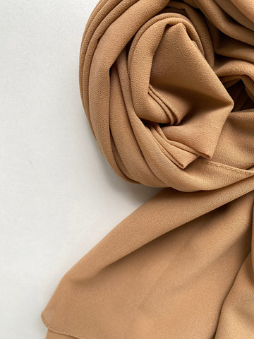 Hijab en mousseline - Ocre