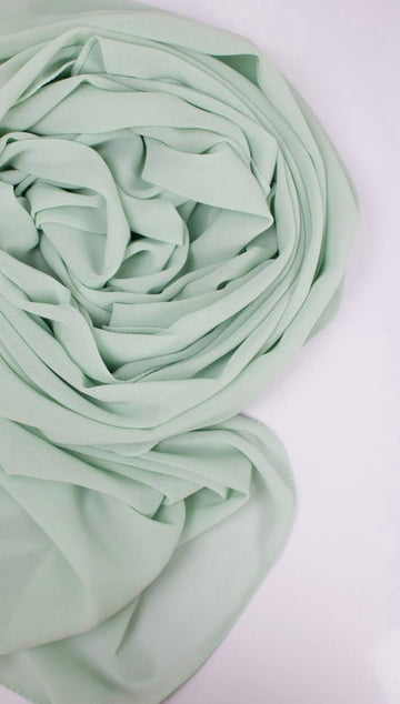 Hijab en mousseline - Vert d’eau