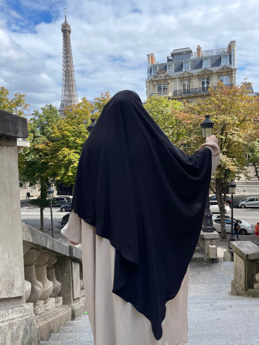 Khimar long en soie de Médine