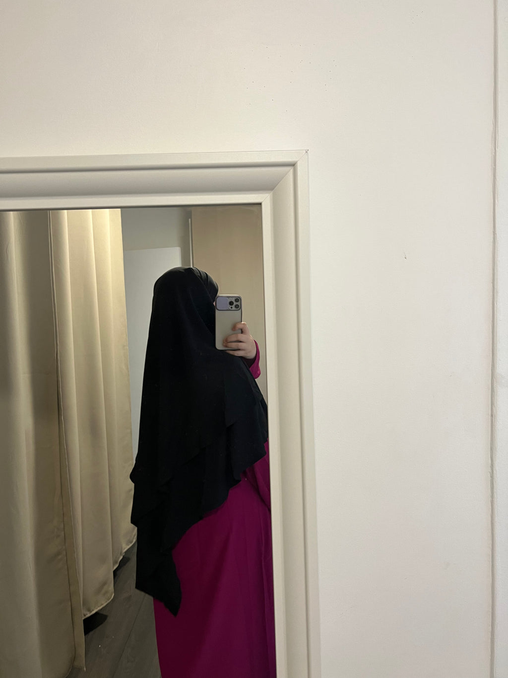 Khimar 2 voiles en soie de Médine