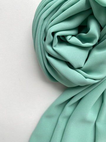 Hijab en mousseline - Bleu Turquoise