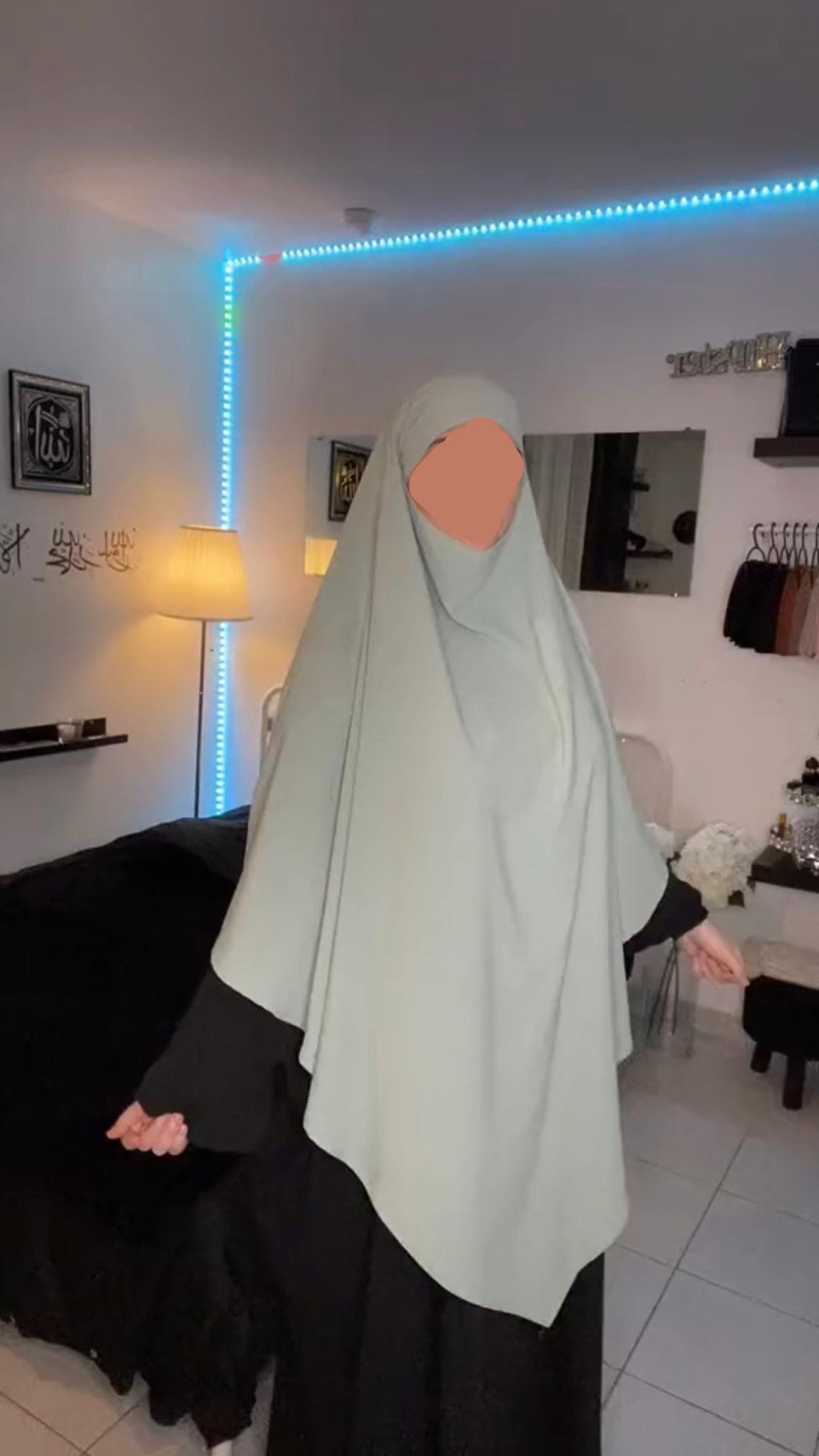 Khimar long en soie de Médine